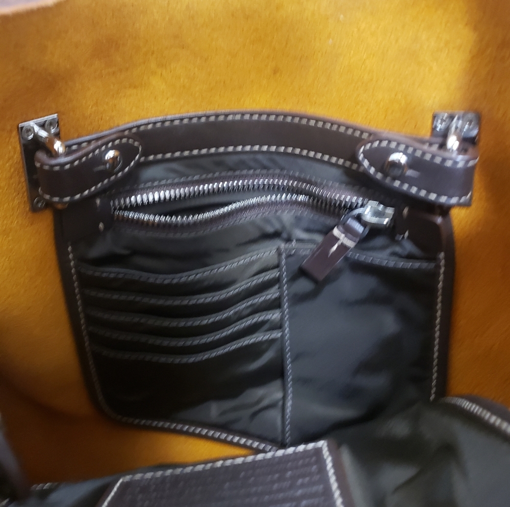 NEW TUMI Chatham Brown Leather travel Bag business Tote weekender bag - Picture 11 of 13